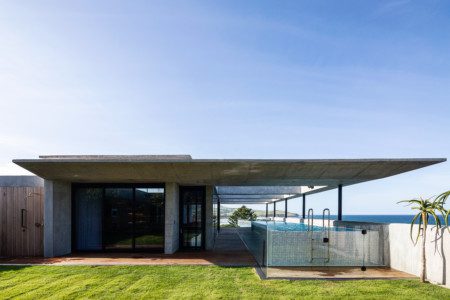 Contemporary, concrete showstopper by the beach