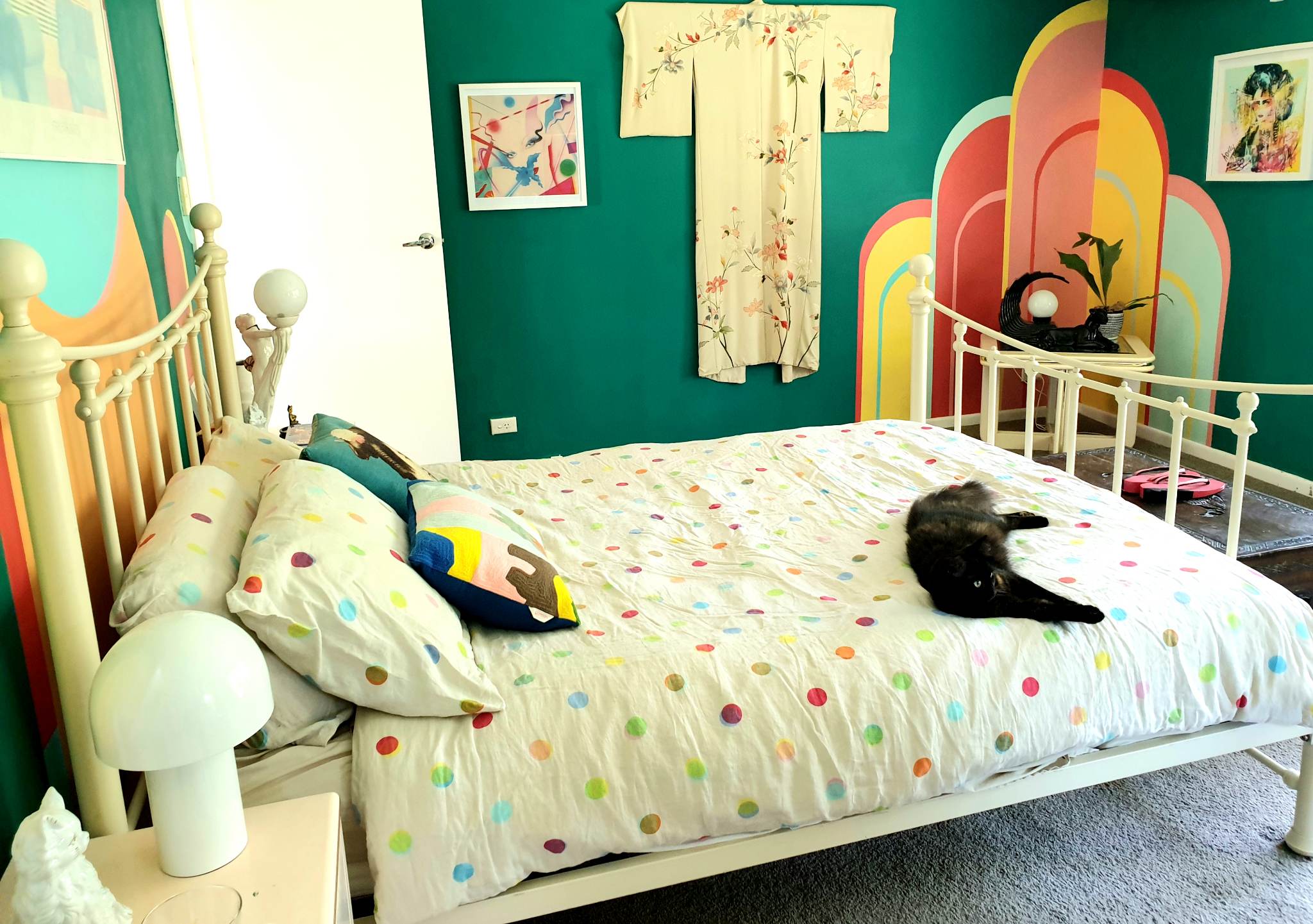 Colourful and kitsch retro inner city townhouse