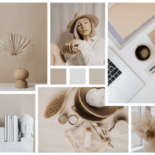 Various mood boards reflecting different brand aesthetics