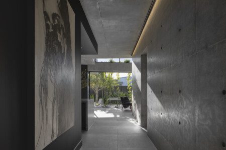 Brutalism, black concrete house