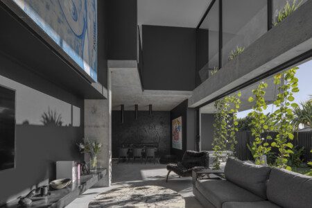 Brutalism, black concrete house
