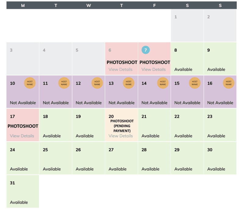 A graphic showing a flexible calendar symbolising the ease of rescheduling on Aloca