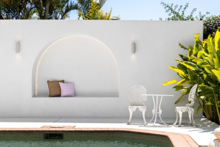 The pool and exterior at MAISON DE ROSE