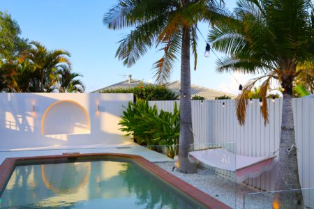 The pool and exterior at MAISON DE ROSE