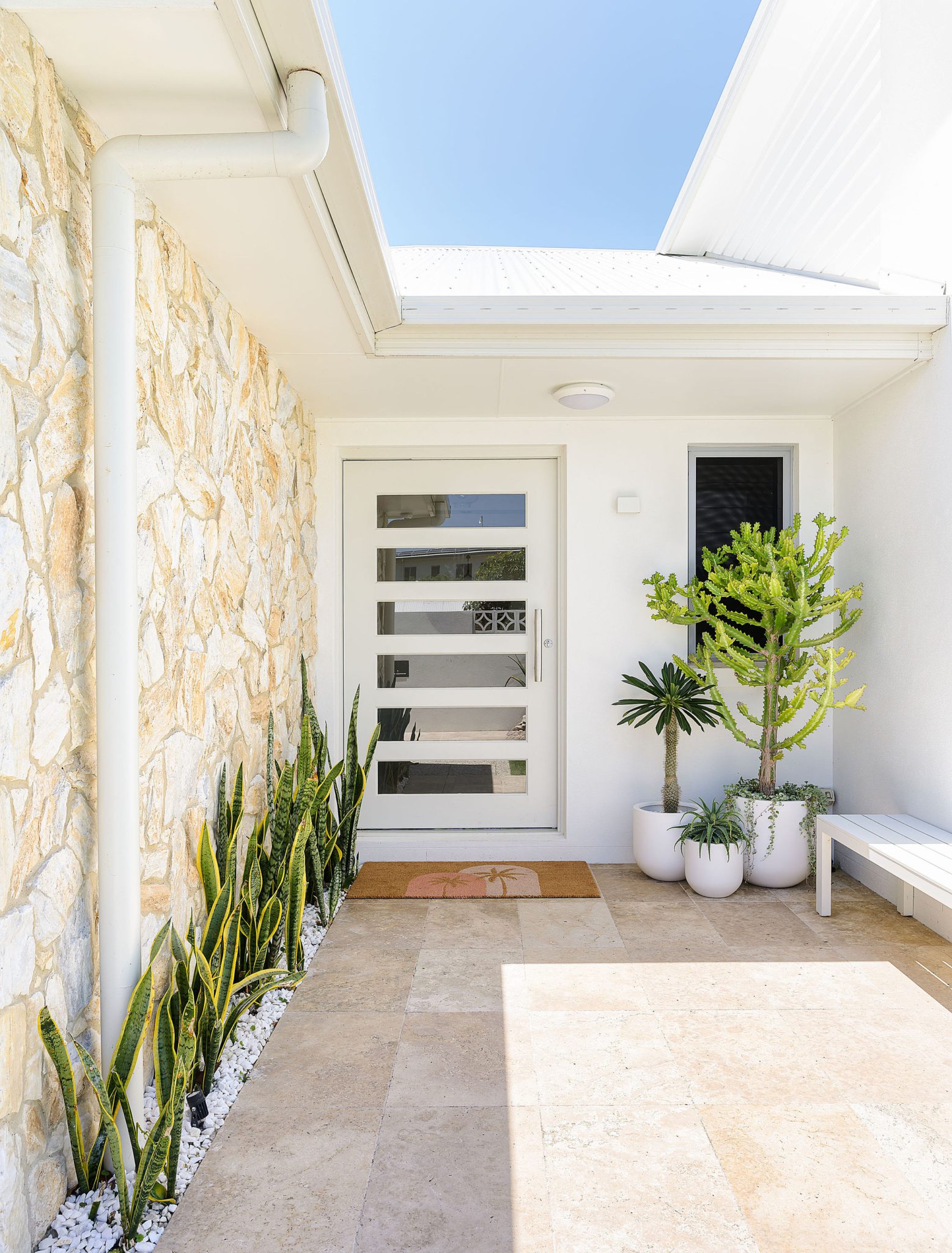 Coastal Poolside Deck with Pergola