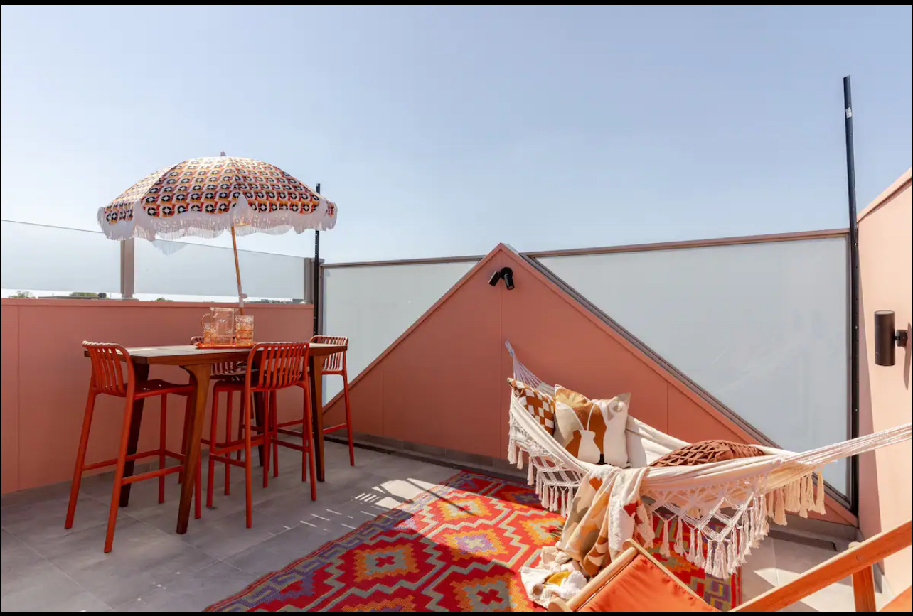 Modern Terrace with Rooftop and City View