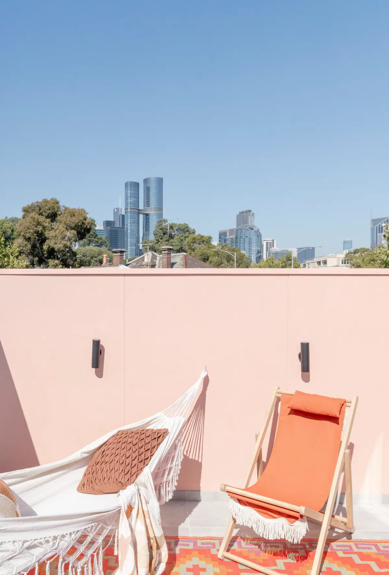 Modern Terrace with Rooftop and City View