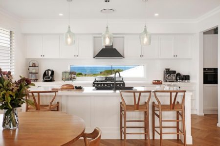 Coastal Hamptons Style with Marina and Beach Views