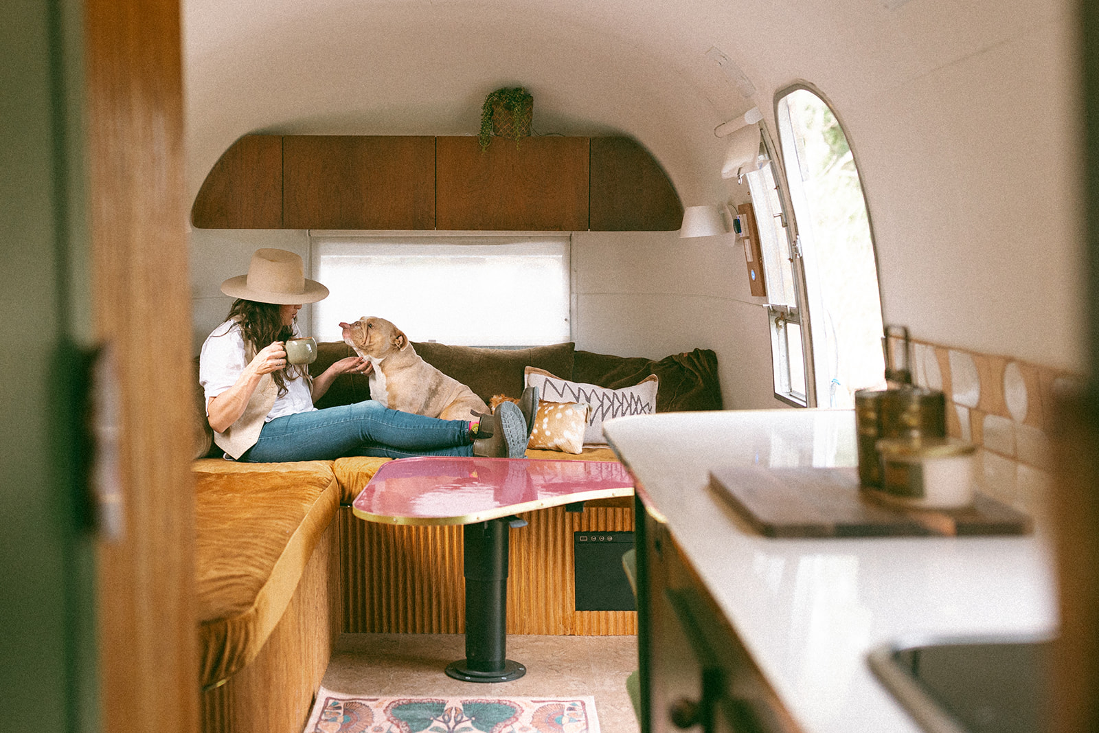 Midcentury Luxe American Airstream on Creekside Farm