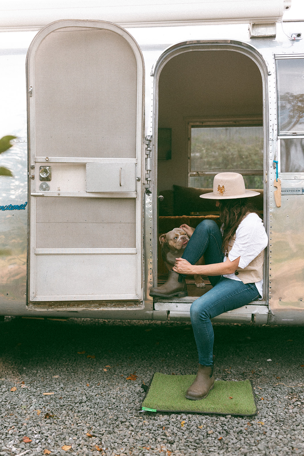 Midcentury Luxe American Airstream on Creekside Farm