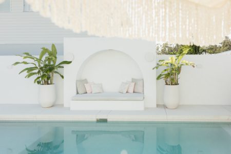 Villa Blanca | Heated Mediterranean Poolside Photoshoot Location | Northern Gold Coast, QLD