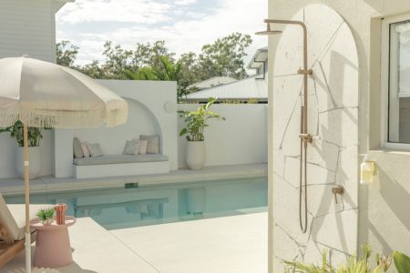 Villa Blanca | Heated Mediterranean Poolside Photoshoot Location | Northern Gold Coast, QLD